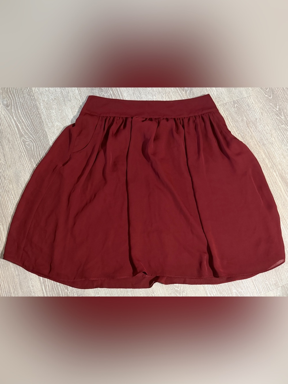 Ann Taylor Wine Red Midi Skirt